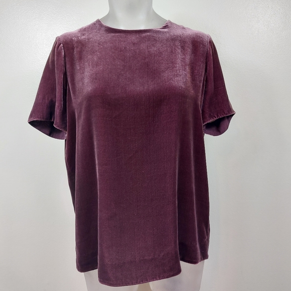 Vince Velvet Split back Top Size XS - Picture 2 of 10